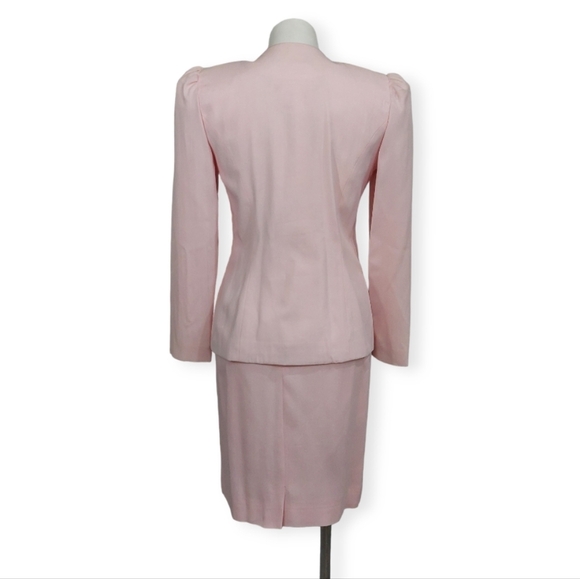 Opalis by Frank Hahn Pale Pink Skirt Set Women's Vintage Size 8 Made In USA - Picture 3 of 14